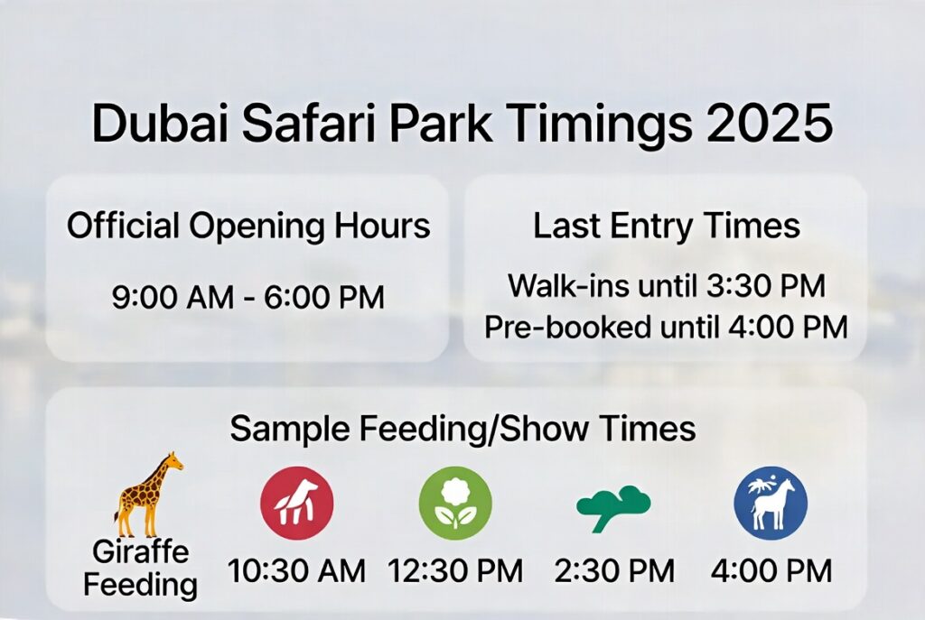 Dubai Safari Park Timings