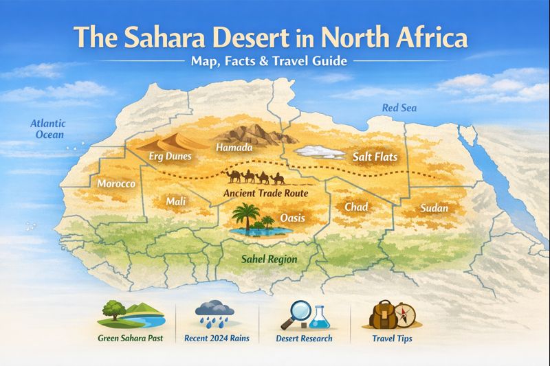 The sahara desert in north africa