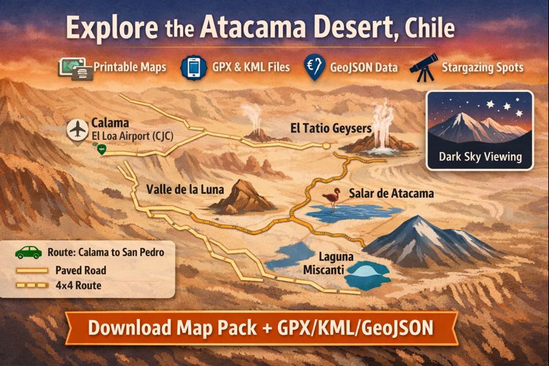 chile map atacama desert