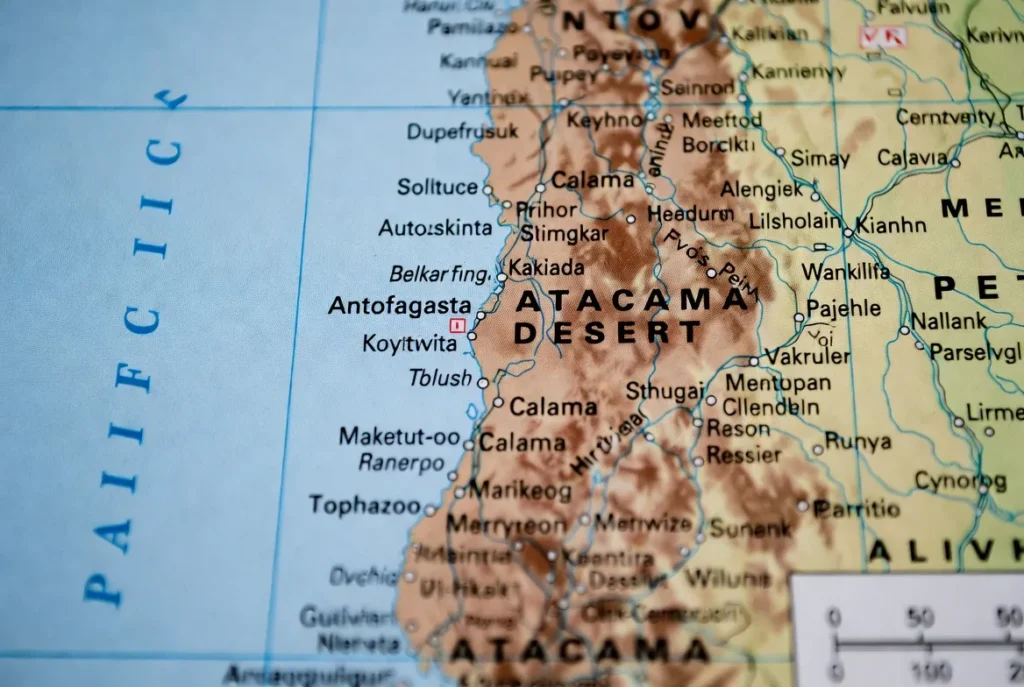 chile map atacama desert