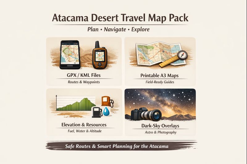 Desert atacama map
