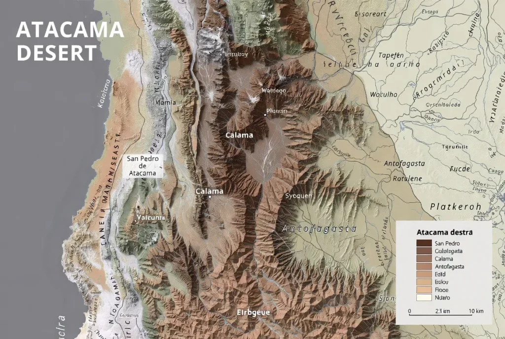 Desert atacama map