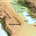 arabian desert in map