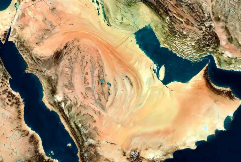 map with arabian desert