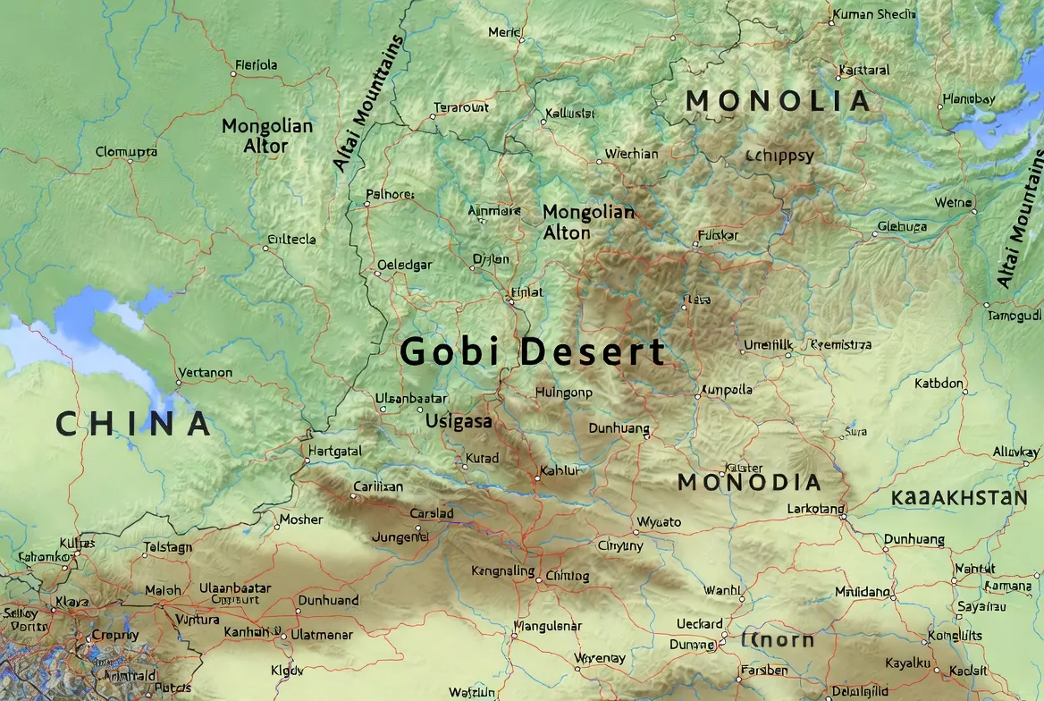 gobi desert map