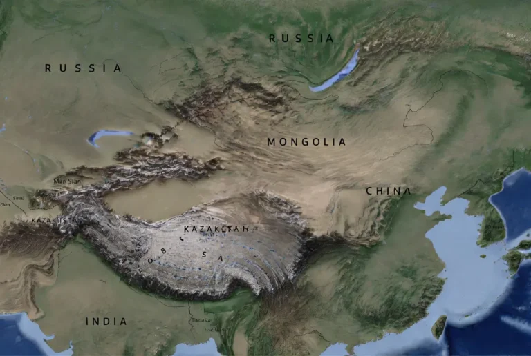 gobi desert on asia map