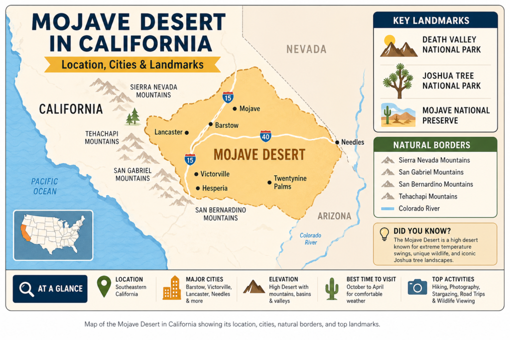 california map mojave desert