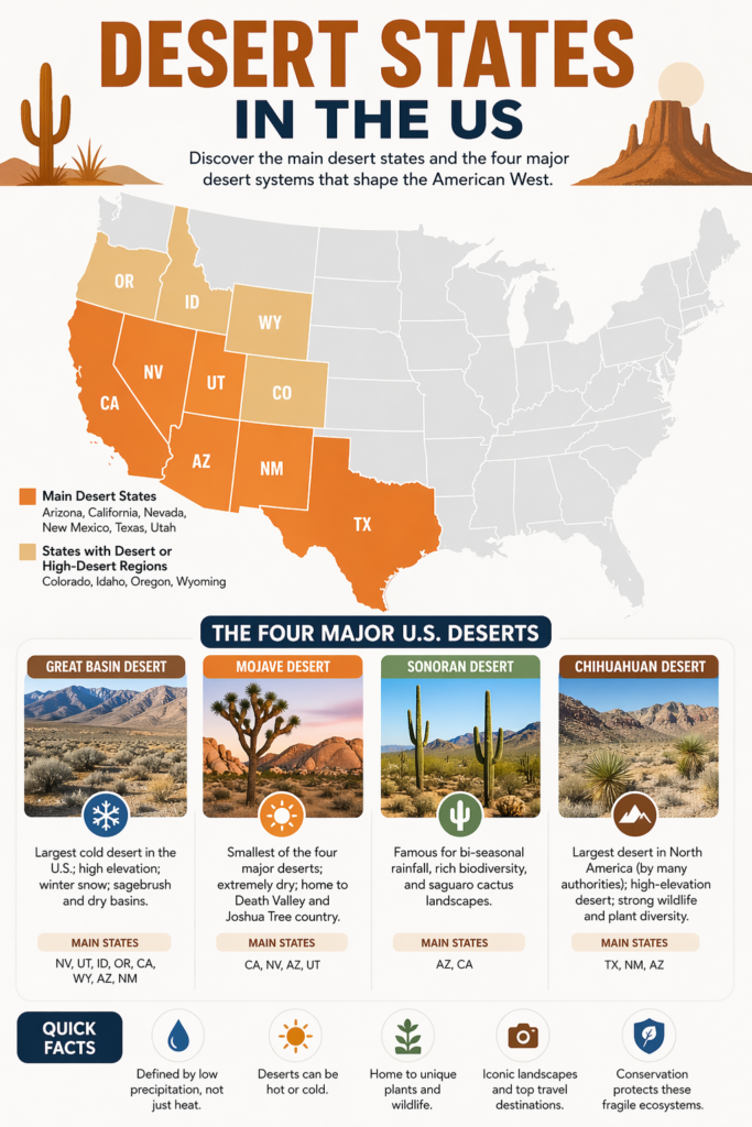 desert states in us