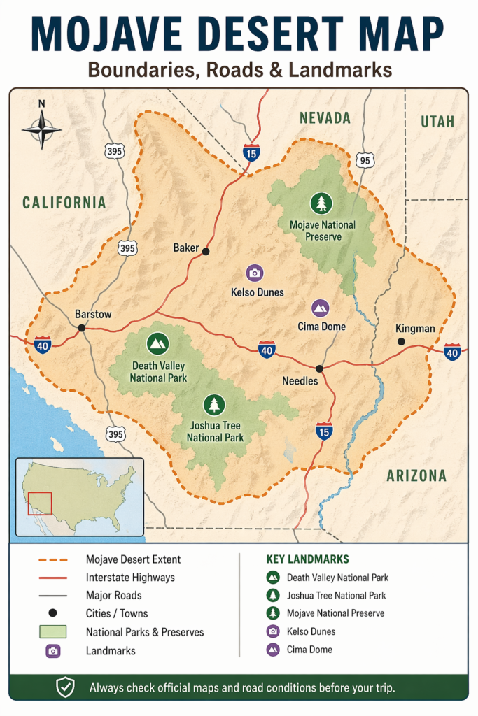 maps mojave desert